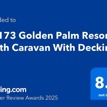 Pg173 Golden Palm Resort 6 Berth Caravan With Decking チャペル・セント・レオナルズ エクステリア 写真