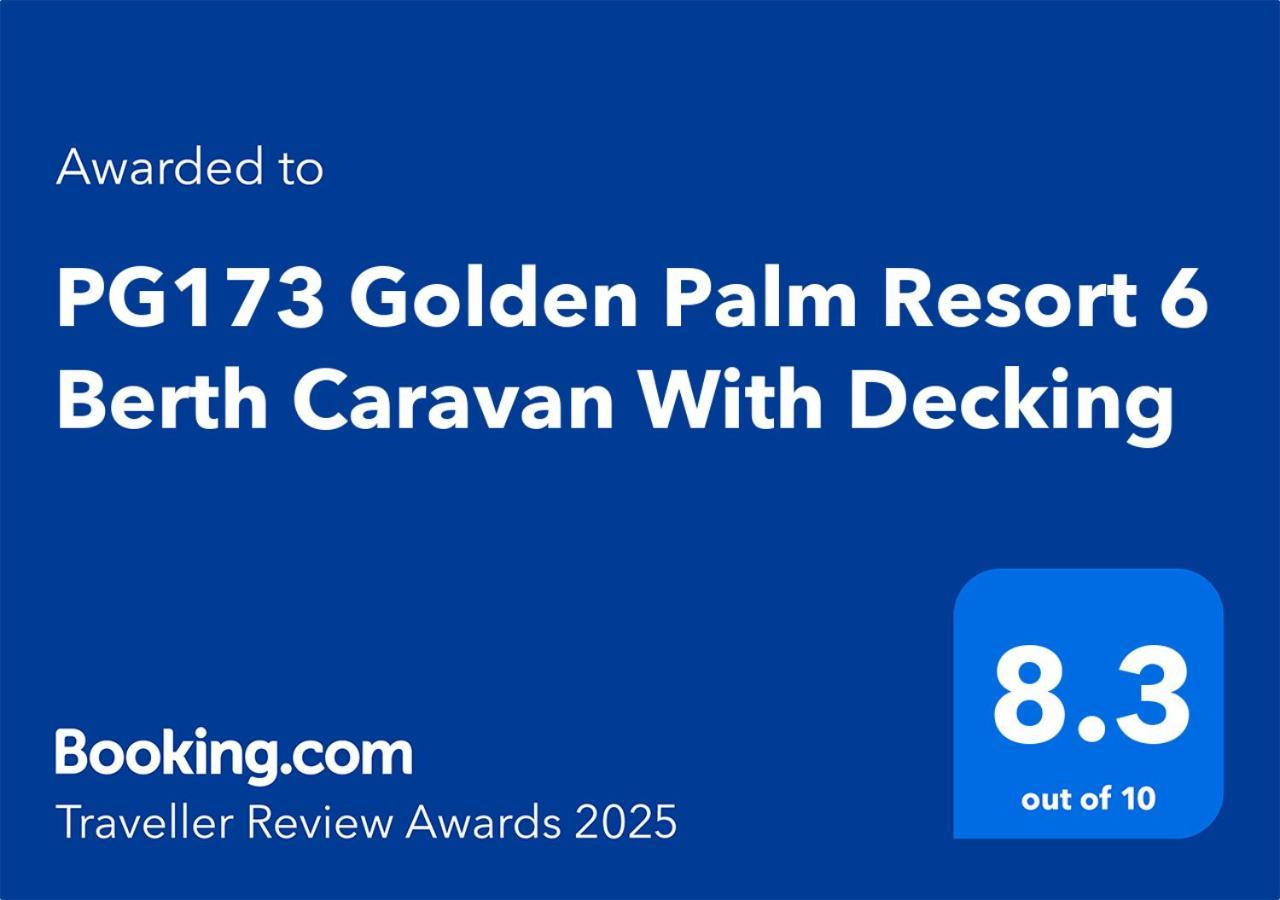 Pg173 Golden Palm Resort 6 Berth Caravan With Decking チャペル・セント・レオナルズ エクステリア 写真